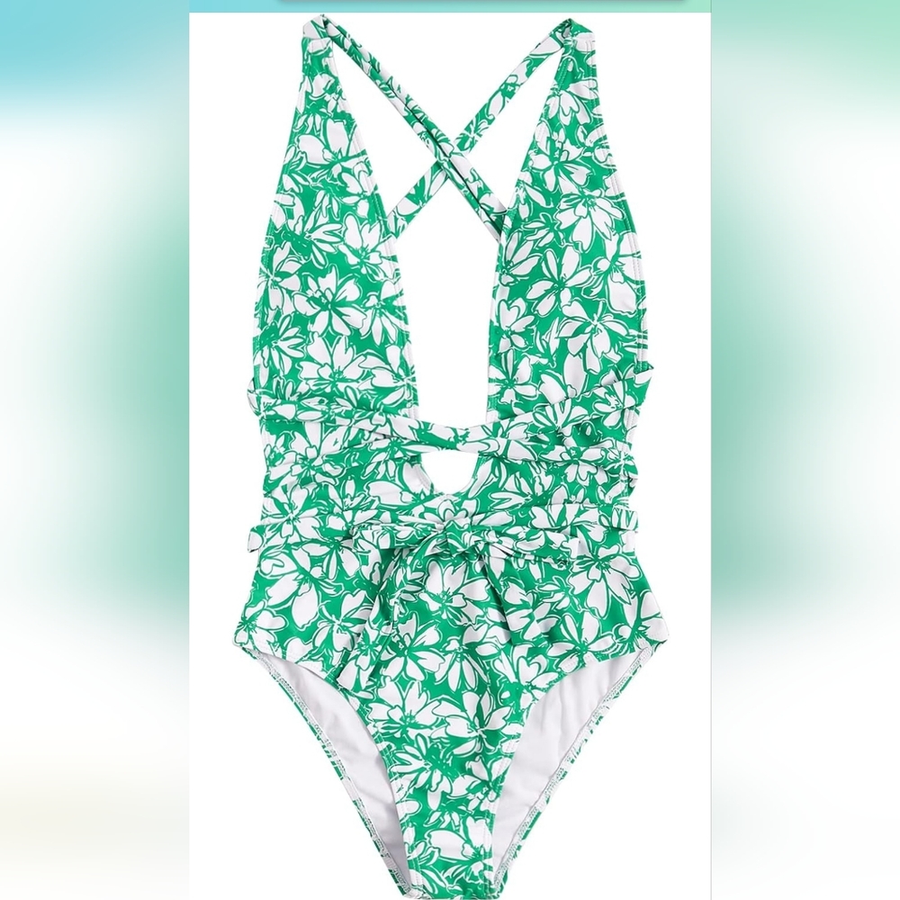 NWOT  Women's Sexy Bathing Suits Criss Cross Tie